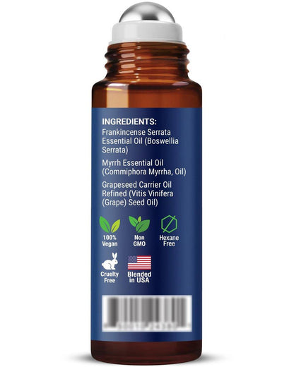 Weihrauch & Myrrhe Ätherisches Öl Roll-On 10ml – 100% reine, natürliche & verdünnte Ölmischung für Aromatherapie & Hautpflege – Nexon Botanics
