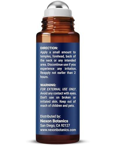 Weihrauch Ätherisches Öl Roll-On Mischung 10 ml – Reines, natürliches Öl mit Traubenkernöl für Aromatherapie & Hautpflege – Nexon Botanics
