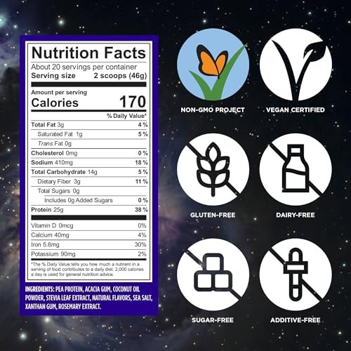Vega Essential Protein – 25g veganes Proteinpulver, cremiges Vanille, zuckerfreier Shake – kleiner Behälter, 459 g (10 Portionen)