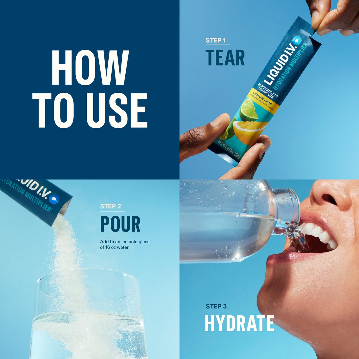 Liquid I.V.® Hydration Multiplier Zuckerfrei + Energy – Erdbeer-Kiwi | Elektrolyt-Pulver-Mix | 1 Packung (14 Portionen)