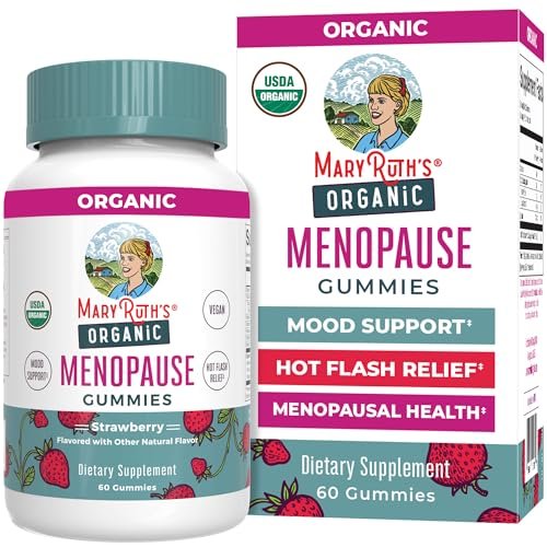 Bio Menopause Gummis von MaryRuth's | Menopause Unterstützung für Frauen | Stimmungsunterstützung | Hitzewallungen Linderung | Maca-Wurzel | Traubensilberkerze | USDA Bio | Ohne Gentechnik | Vegan | 30 Portionen
