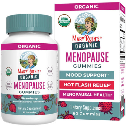 Bio Menopause Gummis von MaryRuth's | Menopause Unterstützung für Frauen | Stimmungsunterstützung | Hitzewallungen Linderung | Maca-Wurzel | Traubensilberkerze | USDA Bio | Ohne Gentechnik | Vegan | 30 Portionen