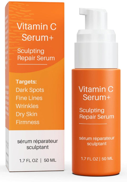 LeVaye Vitamin C Serum – Anti-Aging Gesichtsserum mit 15% Vitamin C, Ferulasäure, Niacinamid, Hyaluronsäure, Peptiden, Ceramiden – Gegen Falten, feine Linien, dunkle Flecken, vergrößerte Poren, trockene Haut