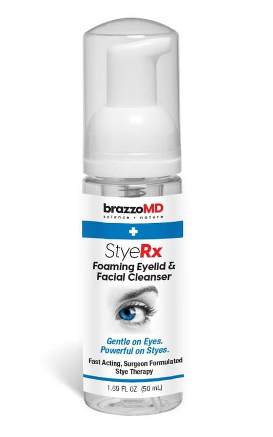 brazzoMD Stye Relief Schaumreiniger - Beruhigend und Feuchtigkeitsspendend - hilft bei der Reduzierung und Vorbeugung von Hagelkörnern - 1,69 fl oz (50 ml)