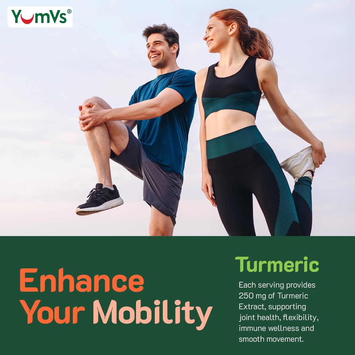 YUM-V'S Curcumin-Turmeric-Gummis – Extra Stark 250mg mit Schwarzem Pfeffer & Ingwer – Vegan & Non-GMO – Pfirsichgeschmack, 60 Stück