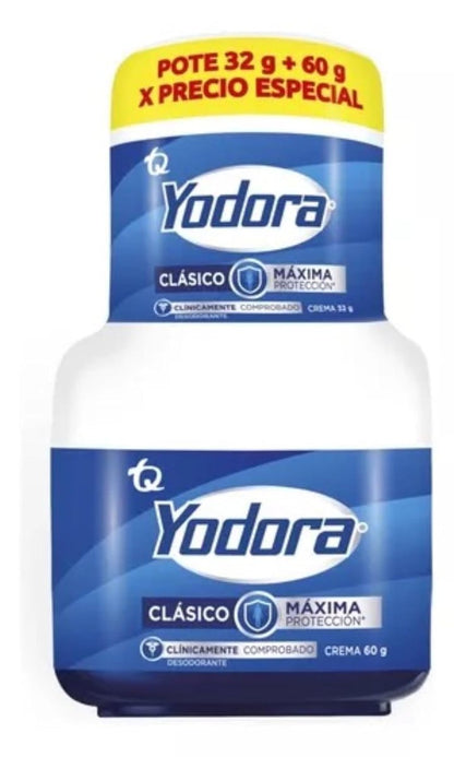 Yodoraa Classic Deodorant 60g + 32g - 2er-Pack - Höchster Schutz aus Kolumbien