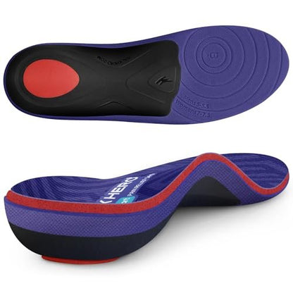 WalkHero Plantarfasziitis-Einlegesohlen zur Schmerzlinderung - Fußgewölbestützen, Total Support, Flache Füße Orthotische Einlagen für Stehen den ganzen Tag und langanhaltenden Komfort, Herren 6-6.5 | Damen 8-8.5