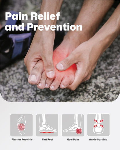WalkHero Plantarfasziitis-Einlegesohlen zur Schmerzlinderung - Fußgewölbestützen, Total Support, Flache Füße Orthotische Einlagen für Stehen den ganzen Tag und langanhaltenden Komfort, Herren 6-6.5 | Damen 8-8.5