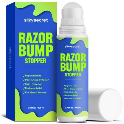 SilkySecret Rasurbrand-Stopper (100 ml) – Behandlung eingewachsener Haare für Männer & Frauen, Rasurbrandlinderung für Bikinizone, Aftershave-Lotion für glatte, stoßfreie Haut