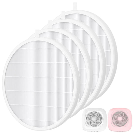 4er-Pack Nagelstaub-Auffangfilter-Ersatz kompatibel mit MelodySusie Nagelstaub-Auffangern, Modelle SPro/XC320J, fängt 99% des Nagelstaubs und der Flugasche, wiederverwendbares Acryl-Nagelwerkzeug, Weiß