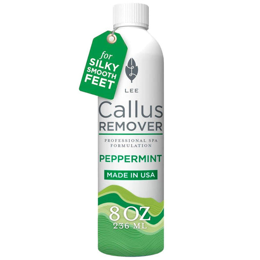 Lee Beauty Professional Gel Callus Remover für Füße - 8 oz - Pfefferminz Schnellwirkende Formel, Extra Stark für rissige Fersen & abgestorbene Haut (1er Pack)