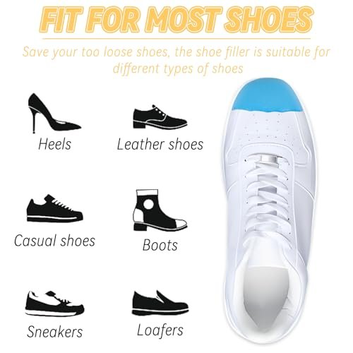 YISYFOOT Schuhfüller für zu große Schuhe – Einlegesohlen für Damen und Herren (M: eine halbe bis ganze Größe größer)
