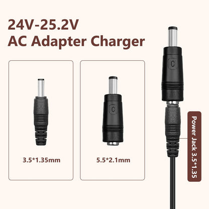 24V-25.2V Massage Gun Ladegerät für Hypervolt, Toloco, AERLANG, Darkiron, HARDNEX, VYBE, LifePro, Legiral – Ersatz-Ladekabel für Tiefengewebs-Massagegeräte