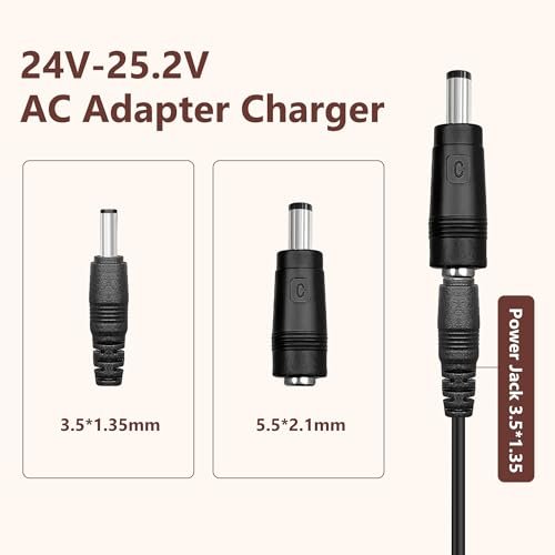 24V-25.2V Massage Gun Ladegerät für Hypervolt, Toloco, AERLANG, Darkiron, HARDNEX, VYBE, LifePro, Legiral – Ersatz-Ladekabel für Tiefengewebs-Massagegeräte