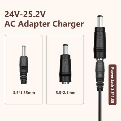 24V-25.2V Massage Gun Ladegerät für Hypervolt, Toloco, AERLANG, Darkiron, HARDNEX, VYBE, LifePro, Legiral – Ersatz-Ladekabel für Tiefengewebs-Massagegeräte