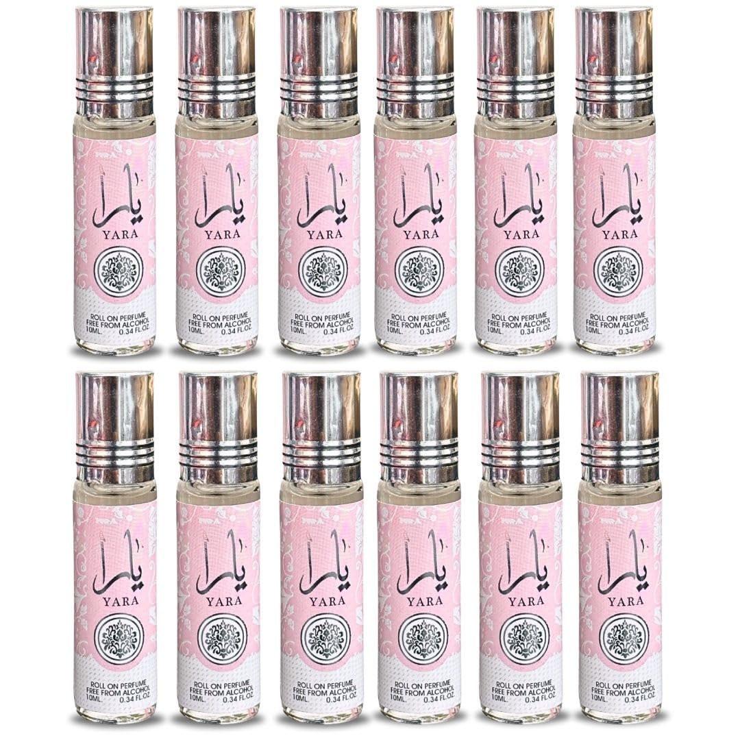 Lattafa Yara Roll-On Parfümöl - Variationen (0,34 Fl Oz / 10 ml, 12er Pack)