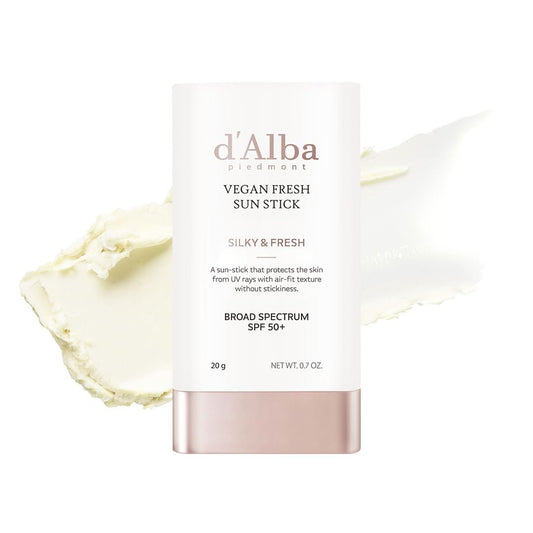 d'alba Piedmont Air Fit Fresh Sun Stick SPF 50+ – Nicht klebriger Sonnenschutz für unterwegs, vegan & frisch (0,7 oz)