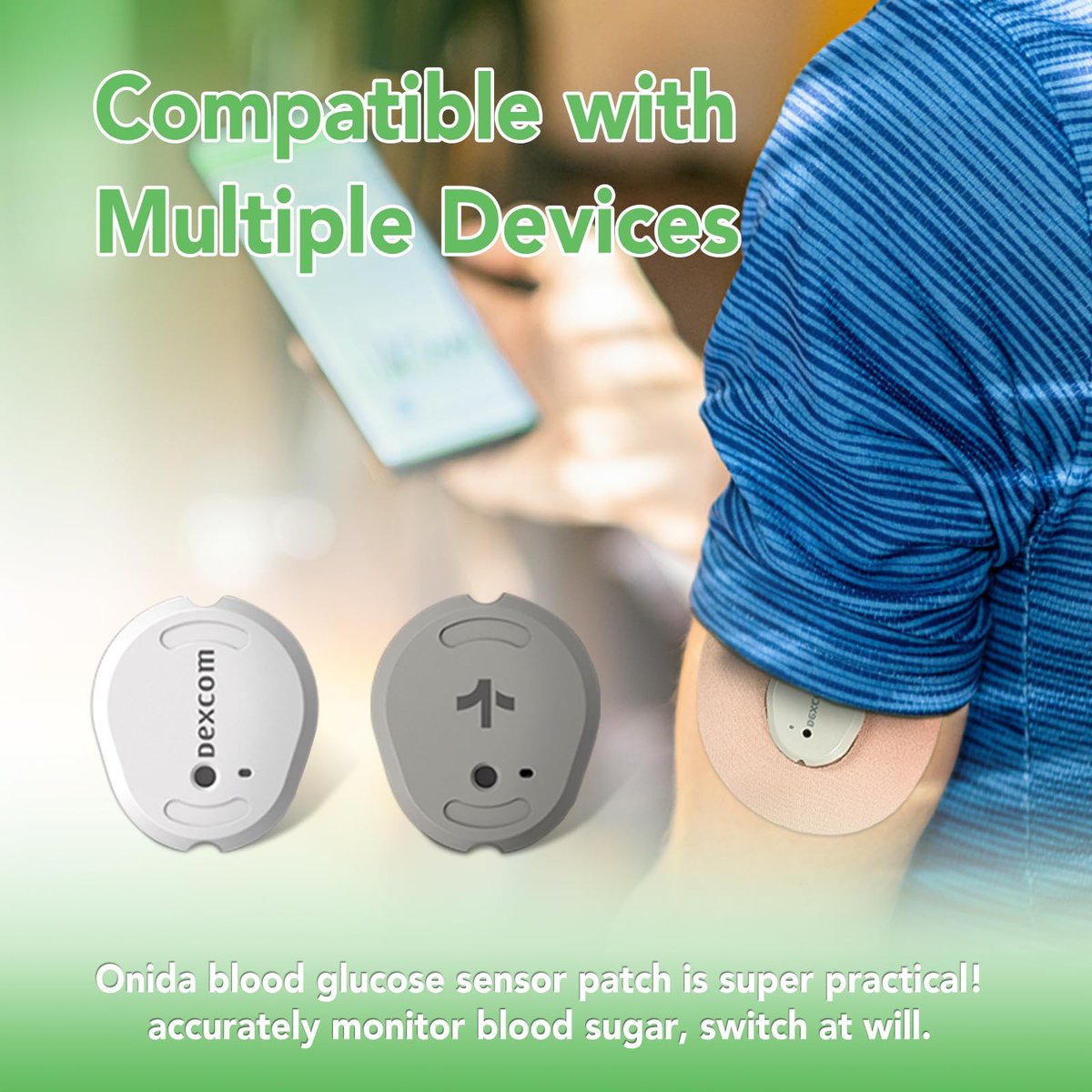 Onida Dexcom G7 Haftpflaster 20 Stück – Wasserdichte Überpflaster für Dexcom G7 & Stelo CGM, vorgeschnittene Sensorschutzabdeckung