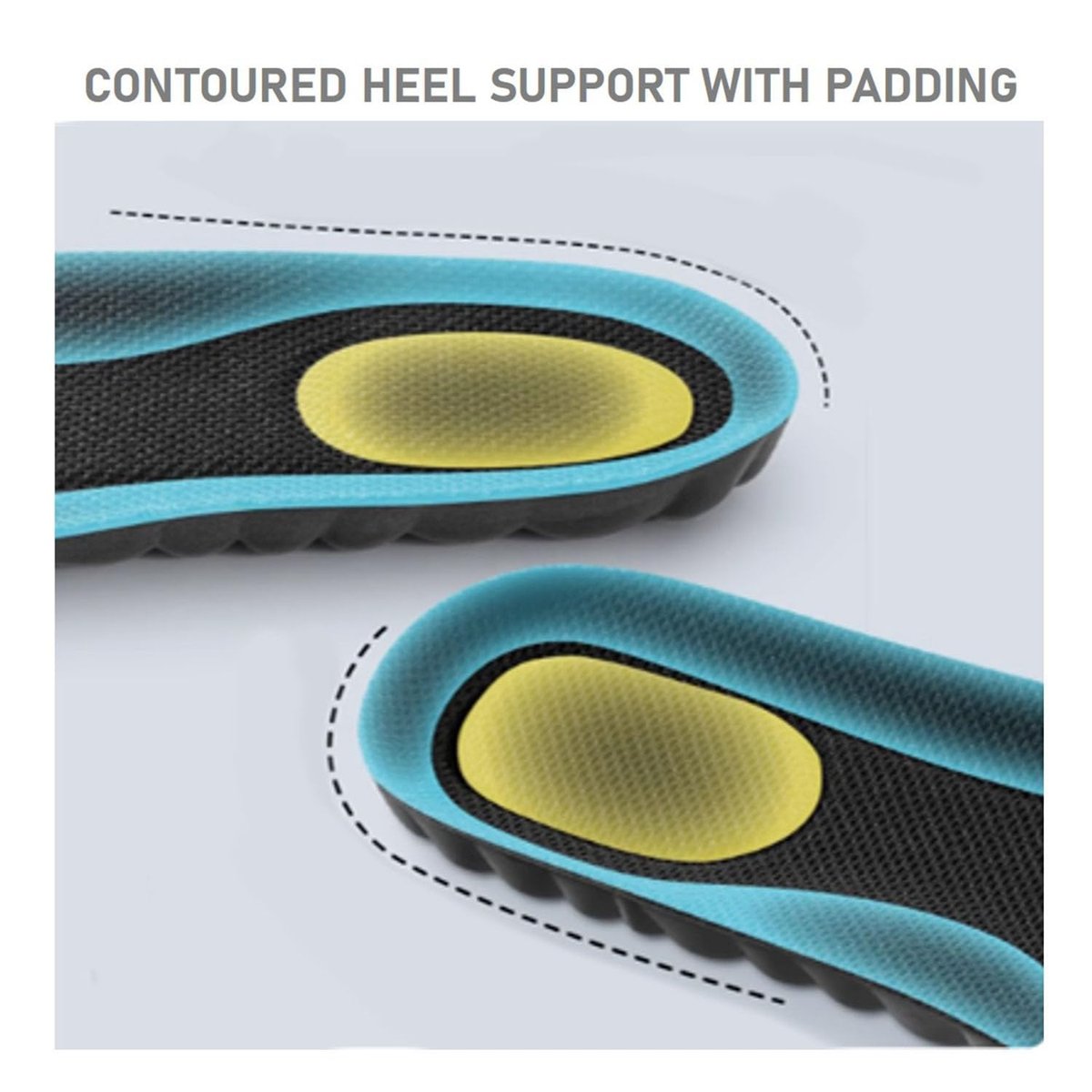 VivoFoot 2 Paar Memory Foam Einlegesohlen für Herren & Damen, 4D Cloud-Polsterung, weiche Komforteinlagen für langes Stehen und Gehen, Stoßdämpfung, zuschneidbar (Herren 7-11, Schwarz)