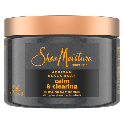 SheaMoisture Sugar Body Scrub African Black Soap – 12 oz für gesunde, strahlende Haut