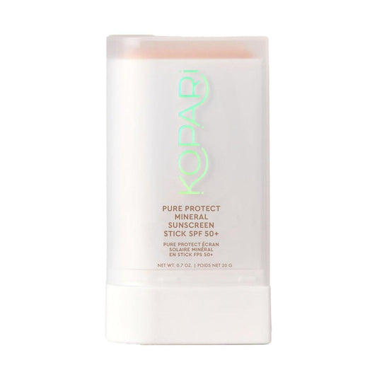 Kopari PURE PROTECT 100% Mineralischer Sonnenstick SPF 50+ – Klarer Zinkoxid Sonnenschutz für Gesicht und Körper mit Arganöl und Sheabutter, ultraportabel