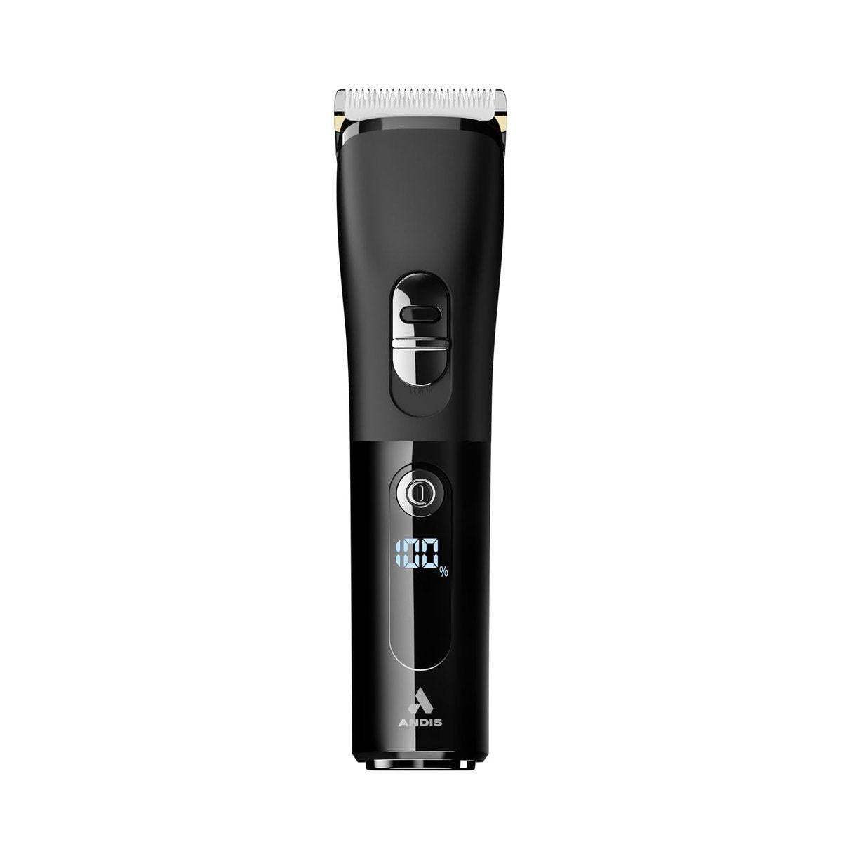 Andis 560547 Envision Kabelloser High-Speed Haarschneider, 21-teiliges Set, Verstellbare Klinge, 1,5 Zoll LED-Digitalbildschirm, Schwarz