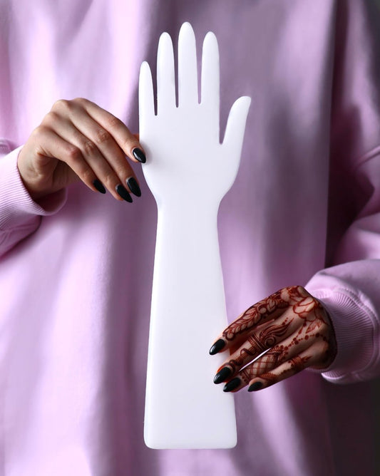 Acryl-Hand für Henna-Übungen – Wiederverwendbare Kunststofftafel für Henna-Kegel und -Paste | Anfänger-Henna-Kit für Mehendi-Kunst