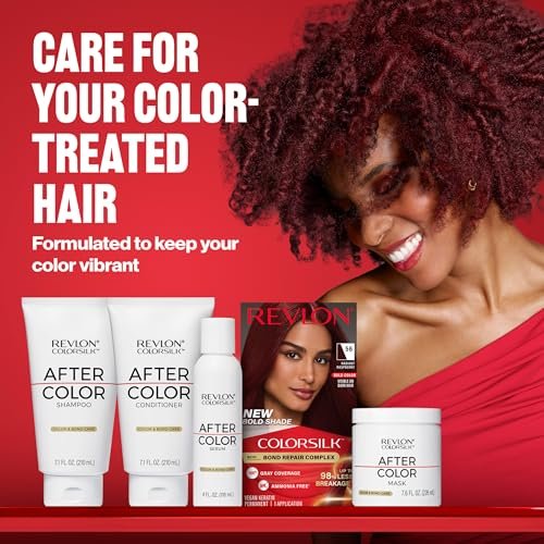 Revlon ColorSilk mit Bond Repair Complex, permanente Haarfarbe, 100% Grauabdeckung, ammoniakfrei, veganes Keratin, 45 Bright Auburn, 3er-Pack