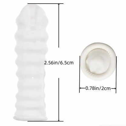 RIKWOG Fingerlinge, Medium, Latex, Antistatisch, Fingerkuppenschutz, Einweg, Weiß (ca. 150 Stück)