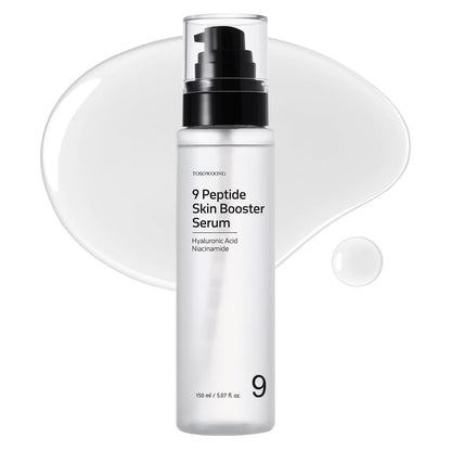 TOSOWOONG 9 Peptide Skin Booster Serum mit Niacinamid & Hyaluronsäure – Hauterneuerndes Gesichtsserum für alle Hauttypen, 150ml