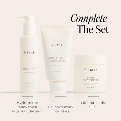 DIME Beauty Biome Body Butter – 5 Unzen, pflegende Hautbutter für gesunde Mikrobiom-Pflege