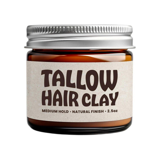 Earth Wave All Natural Tallow Hair Clay Pomade – Premium Haarstyling-Clay mit Bio-Zutaten, mittlerer Halt, natürlicher Glanz, für Männer, Frauen und Kinder, hergestellt in USA, 2,5 oz