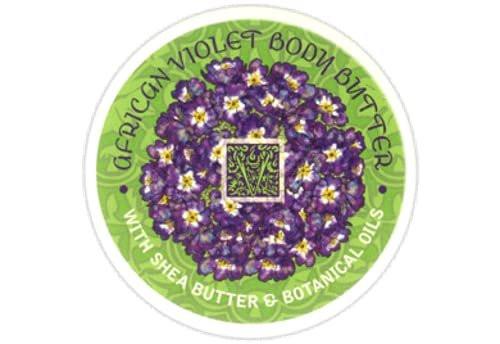 Greenwich Bay Trading Co. Duftende Botanische Körperbutter – Luxuriöse Feuchtigkeitspflege mit Shea- & Kakaobutter, angereichert mit Vitamin E – 227 g (8 oz.) Dose, African Violet