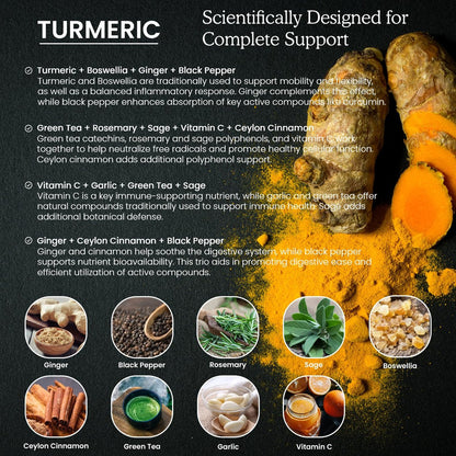 (2er Pack) Bio-Turmerikum Curcumin mit Schwarzem Pfeffer und Ingwer – Flüssige Turmeric-Extrakt-Tropfen (mit Zimt, Rosmarin) – Unterstützt Beweglichkeit und Flexibilität sowie Verdauungsgesundheit – 2x 30 ml