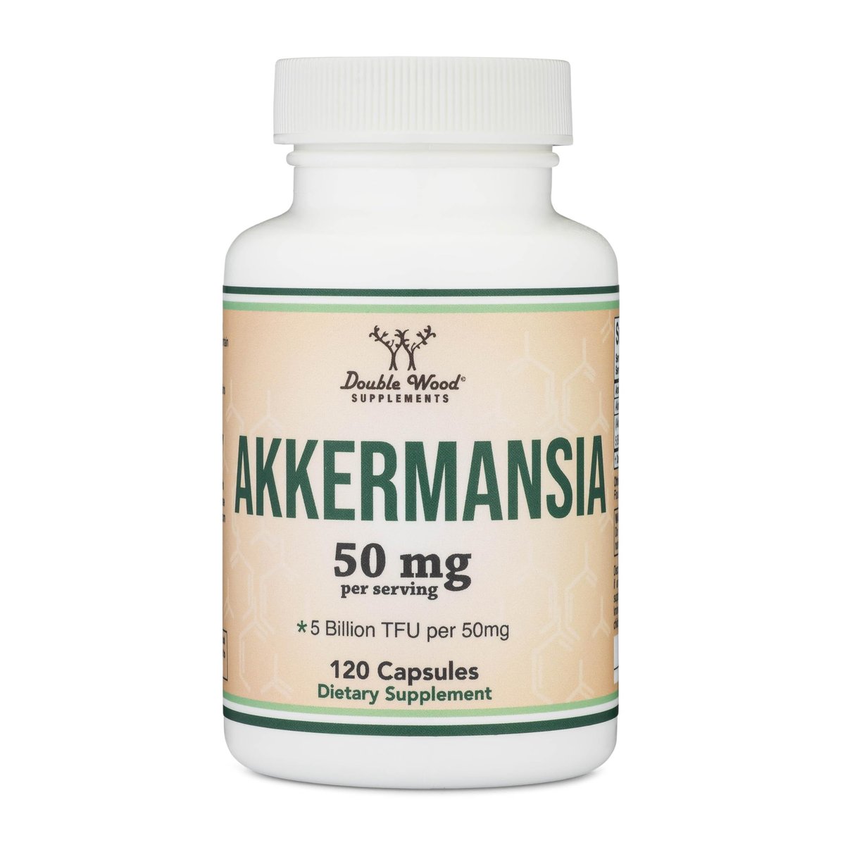 Akkermansia Probiotikum und Postbiotikum (Steigert GLP-1 Produktion) 120 Kapseln, 50 mg pro Portion (Drittanbieter getestet auf 5 Milliarden TFU pro Portion, 50 Milliarden CFU pro Gramm) von Double Wood