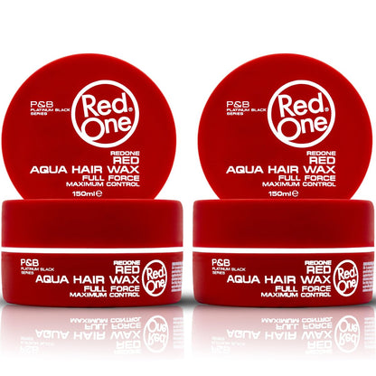 Redone Haarwachs Rot 150ml im 2er-Pack | Starker Halt & hoher Glanz | Haarstyling-Wachs für Männer & Frauen | Erdbeerduft | Gel-Wachs für Haare, Bart & Schnurrbart | Professioneller Langzeiteffekt