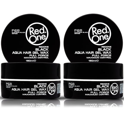 Redone Haarwachs Schwarz 150ml (2er-Pack) | Starker Halt & Hoher Glanz für Männer & Frauen | Gel-Wachs Hybrid für Slick Styles & Edge Control | Lang anhaltend, nicht klebrig, professionelles Finish