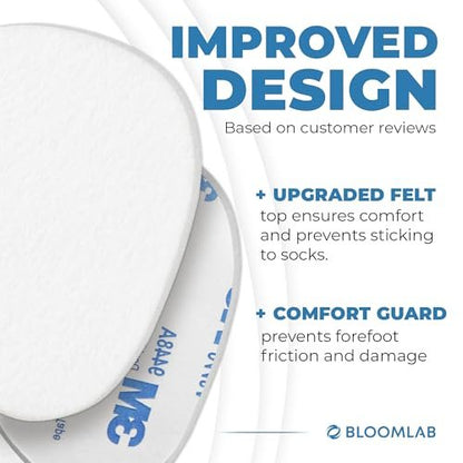Metatarsal-Pads für Damen und Herren – 12 Stück, 1/4 Zoll dick, Ballenpolster für ganzheitliche Schmerzlinderung und Komfort – Vorfußpolster bei Metatarsalgie und Morton-Neurom