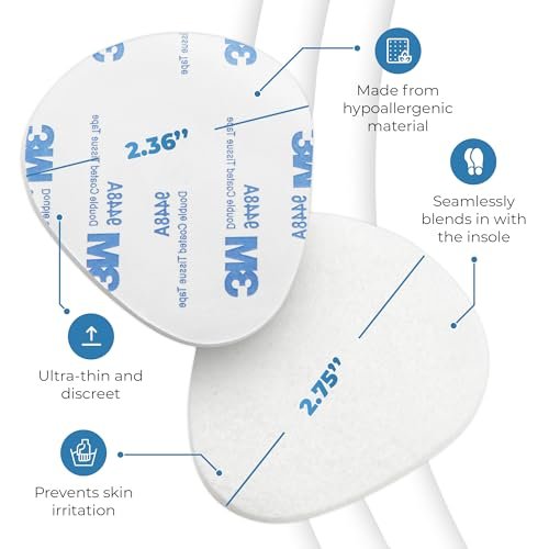 Metatarsal-Pads für Damen und Herren – 12 Stück, 1/4 Zoll dick, Ballenpolster für ganzheitliche Schmerzlinderung und Komfort – Vorfußpolster bei Metatarsalgie und Morton-Neurom