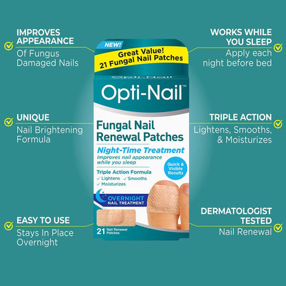 Opti-Nail Renewal Patches – 21 Nagelpflaster für die Nachtpflege zur Verbesserung des Nagelbilds im Schlaf