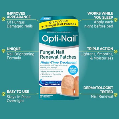 Opti-Nail Renewal Patches – 21 Nagelpflaster für die Nachtpflege zur Verbesserung des Nagelbilds im Schlaf