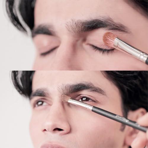 Bueart Design 16-teiliges professionelles Augen-Make-up-Pinselset mit Naturhaar und Synthetikfasern – Lidschatten, Eyeliner, Augenbrauen, Concealer