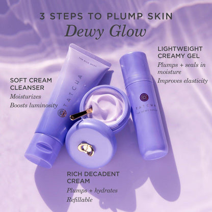 TATCHA The Dewy Serum – Feuchtigkeitsserum für trockene Haut mit Hyaluronsäure, Milchsäure und Squalan