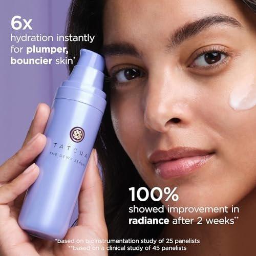 TATCHA The Dewy Serum – Feuchtigkeitsserum für trockene Haut mit Hyaluronsäure, Milchsäure und Squalan