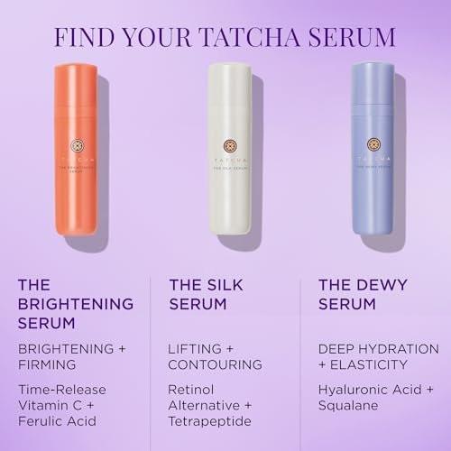 TATCHA The Dewy Serum – Feuchtigkeitsserum für trockene Haut mit Hyaluronsäure, Milchsäure und Squalan