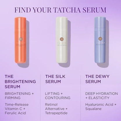 TATCHA The Dewy Serum – Feuchtigkeitsserum für trockene Haut mit Hyaluronsäure, Milchsäure und Squalan