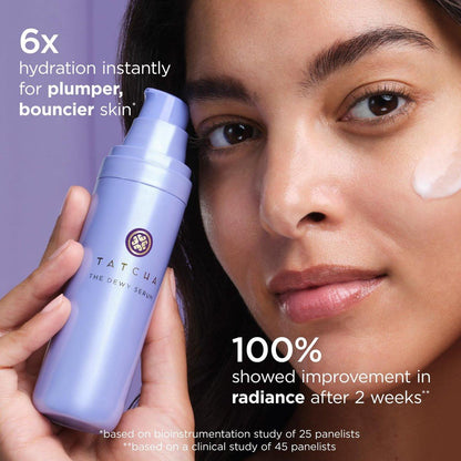 TATCHA The Dewy Serum – Feuchtigkeitsserum für trockene Haut mit Hyaluronsäure, Milchsäure und Squalan