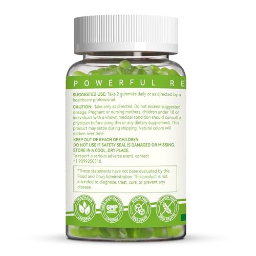 EAZGOO Chlorophyll Gummies – Zuckerfreie Chlorophyll Gummibärchen gegen Körpergeruch*, Immununterstützung für Frauen, Vegan, 60 Stück (Zitrone)