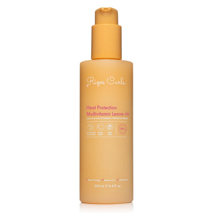 Rizos Curls Multivitamin Leave-In Hitzeschutz bis 450°F – Stärkt, repariert und verleiht Glanz für glatte, wellige, lockige und krause Haare Typ 1a–4c – Sulfat- & parabenfrei