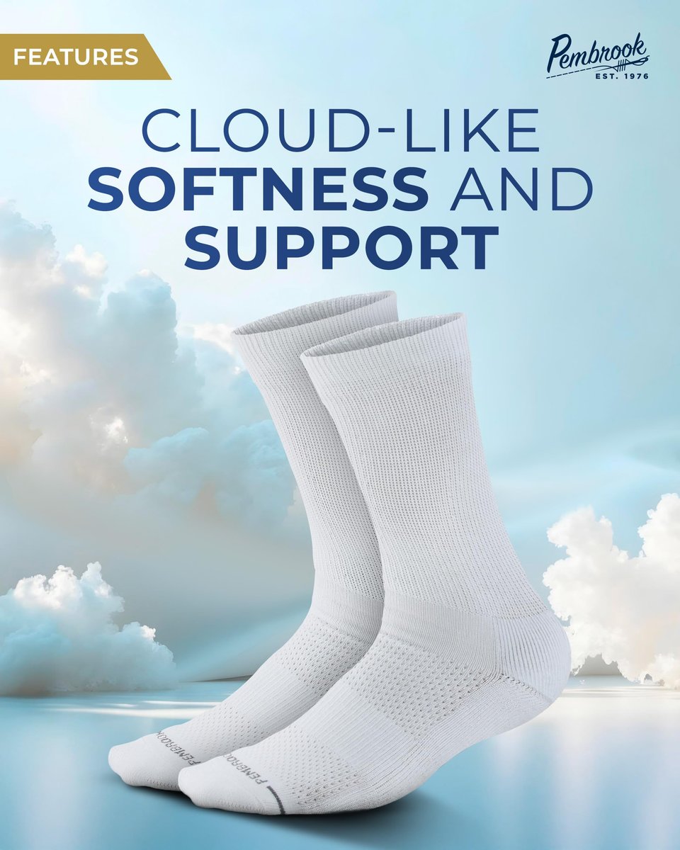 Pembrook Diabetikersocken - 6 Paar Socken für Damen und Herren, Größe 13-15, Weiß